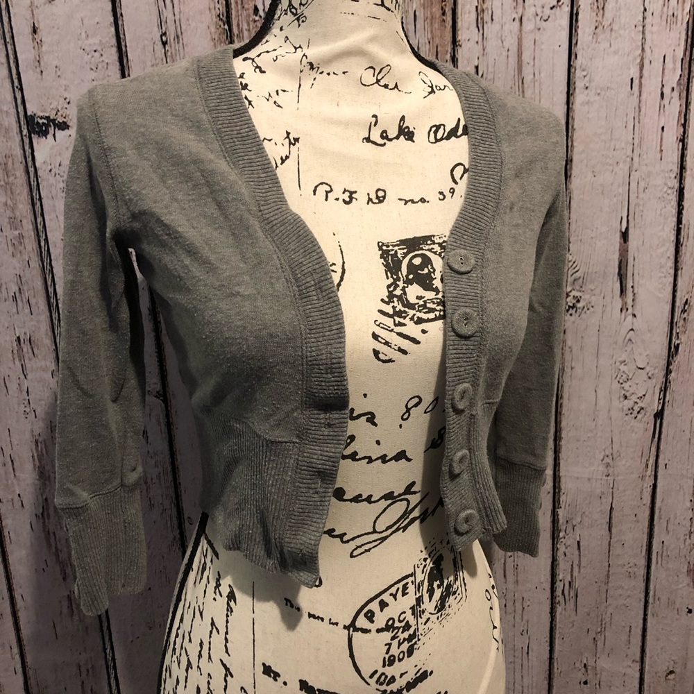 Poof Apparel grey cardigan